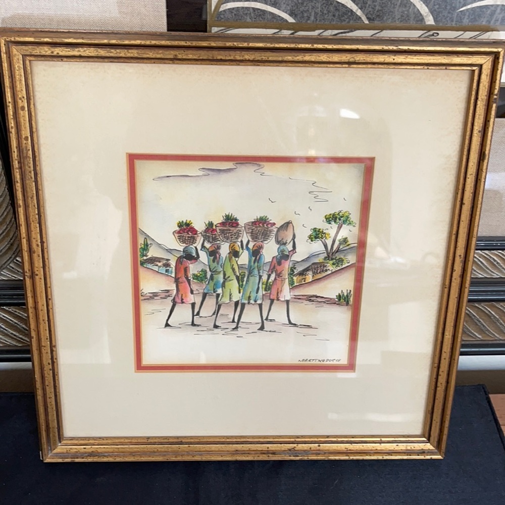 COPY - One Of an Original Composition Pair by Known Haitian Artist, Martino Dor…
